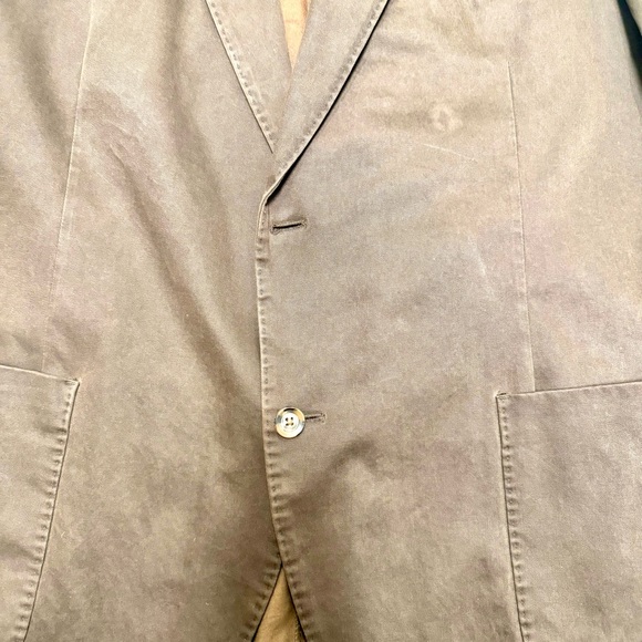 Kroon Mens Blazer Sport Coat Two Button Casual Jacket Brown 46L Suit Soft - Picture 2 of 11